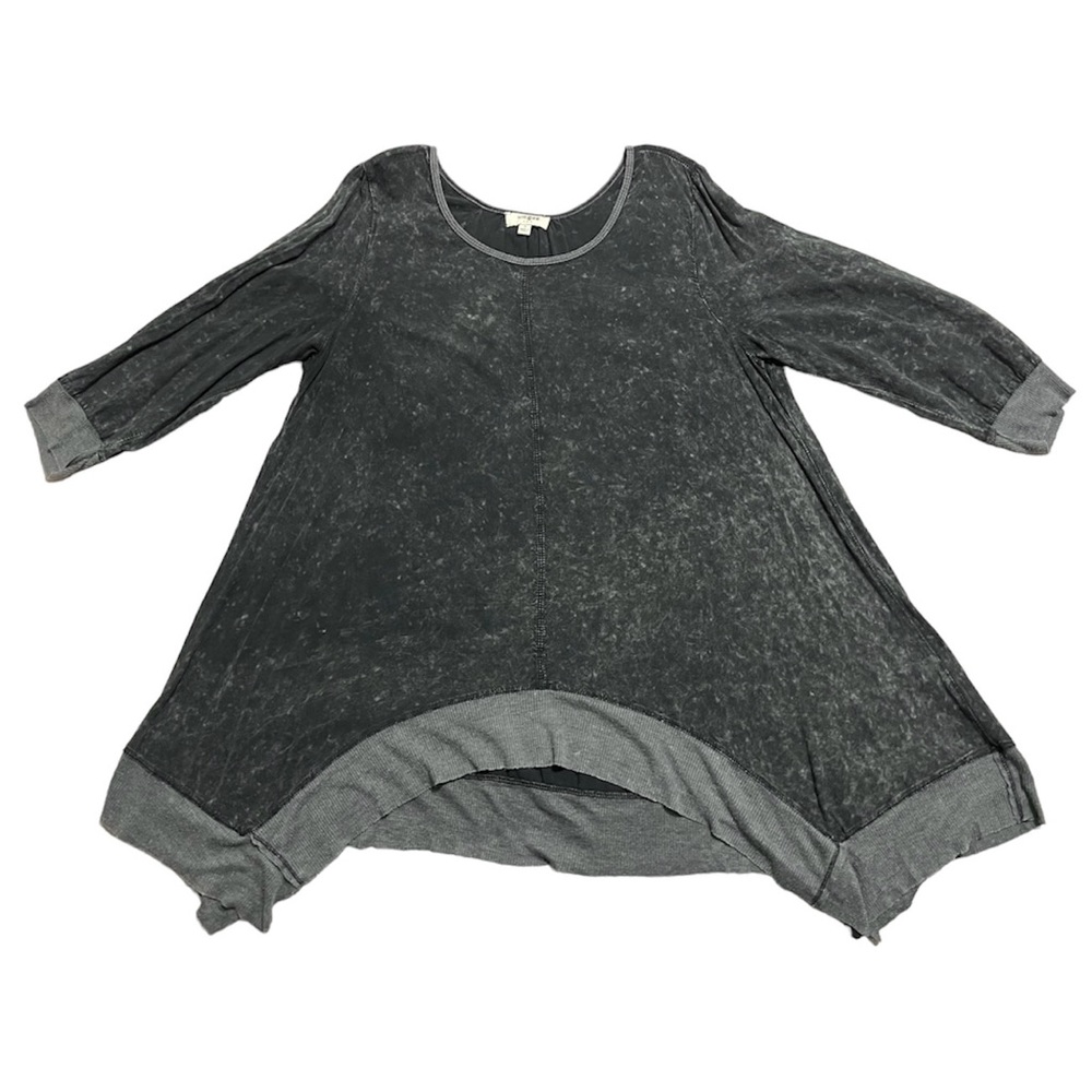 Umgee Women's Dark Gray Sweatshirt Tunic Top Size Small